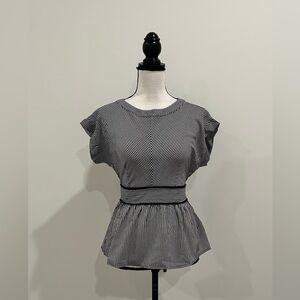 Monteau Striped Peplum Top